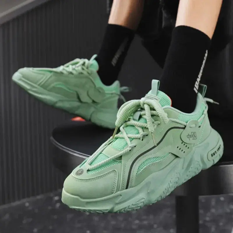 Men's Sneakers 2025 Spring Comfortable Non-slip Outdoor Running Shoes Elasticity Platform Basketball Athletic Tenis Masculino - Chicchar Fashion