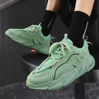 Men's Sneakers 2025 Spring Comfortable Non-slip Outdoor Running Shoes Elasticity Platform Basketball Athletic Tenis Masculino - Chicchar Fashion