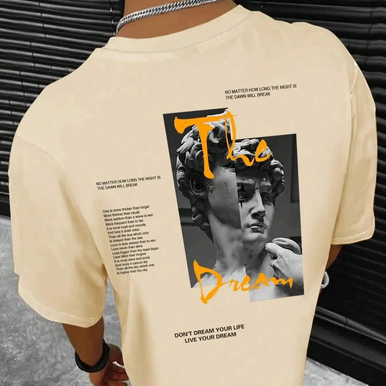 Dream Life Men's Cotton Streetwear Tee - Chicchar Fashion