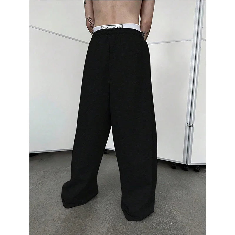 Men's White Baggy Wide Pants