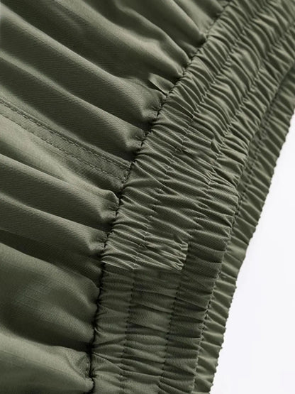 Men Fleece Cargo Joggers