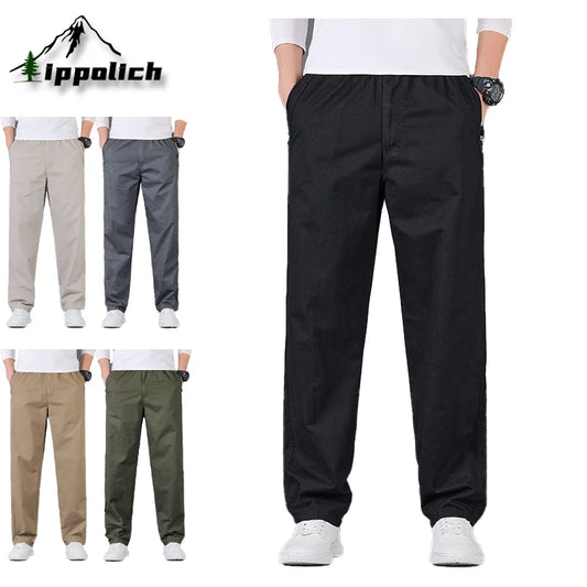 Men's Cargo Cotton Wide-Leg