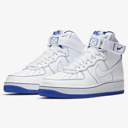 Nike genuine Air Force 1 AF1 white and blue high top men's air force board shoes CV1753-101 - Chicchar Fashion