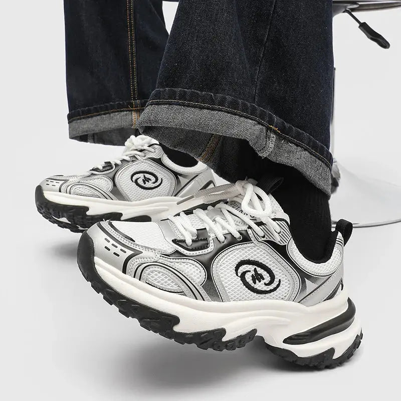 Men's Shoes 2025 New Summer Mesh Breathable Thick-Soled Height-Increasing Versatile Couple Casual Sports Dad Shoes - Chicchar Fashion