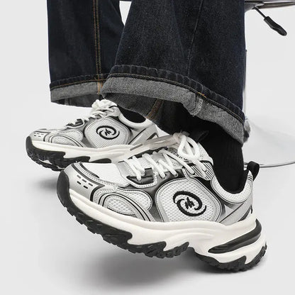 Men's Shoes 2025 New Summer Mesh Breathable Thick-Soled Height-Increasing Versatile Couple Casual Sports Dad Shoes - Chicchar Fashion