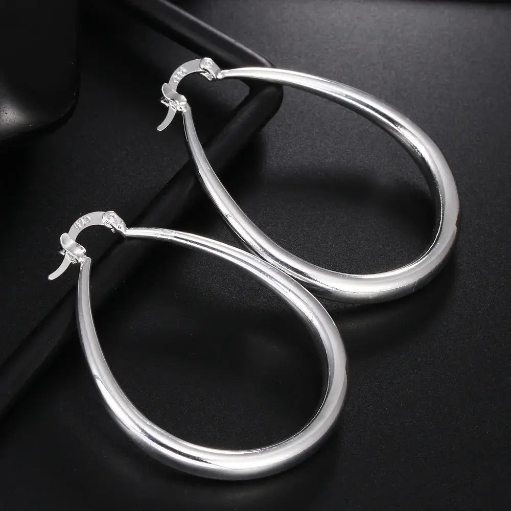 Elegant Silver Hoop Earrings - Chicchar Fashion