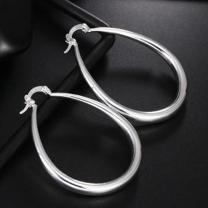 Elegant Silver Hoop Earrings - Chicchar Fashion