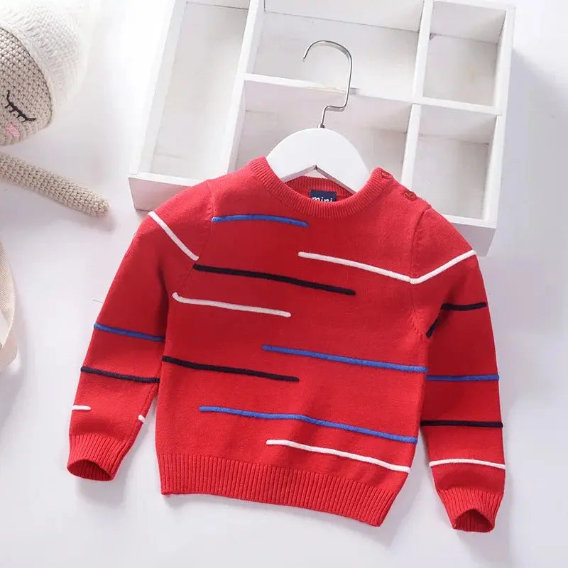 Cozy Striped Kids Sweater - Chicchar Fashion