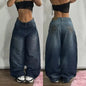 Y2K High Waist Embroidered Jeans