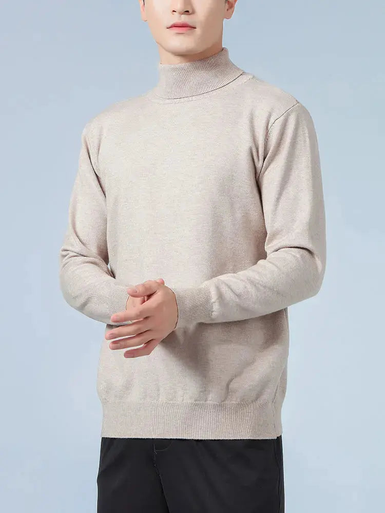 Cashmere Sweater Men Pullover Autumn Winter  turtleneck Soft Warm Cashmere Sweater Jumper Knitted Sweaters - Chicchar Fashion