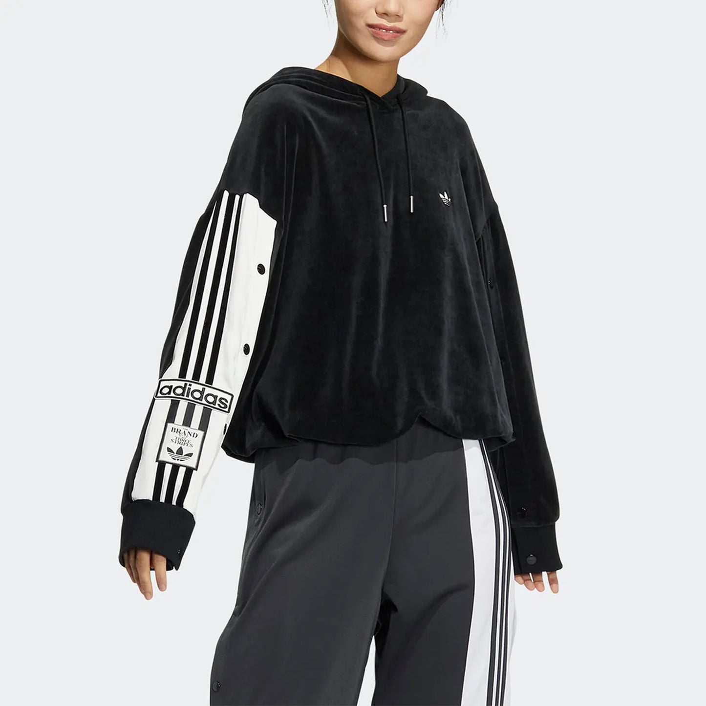 Adidas Polyester Three Stripes Hoodie