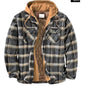 Plaid Hooded Jacket Warm