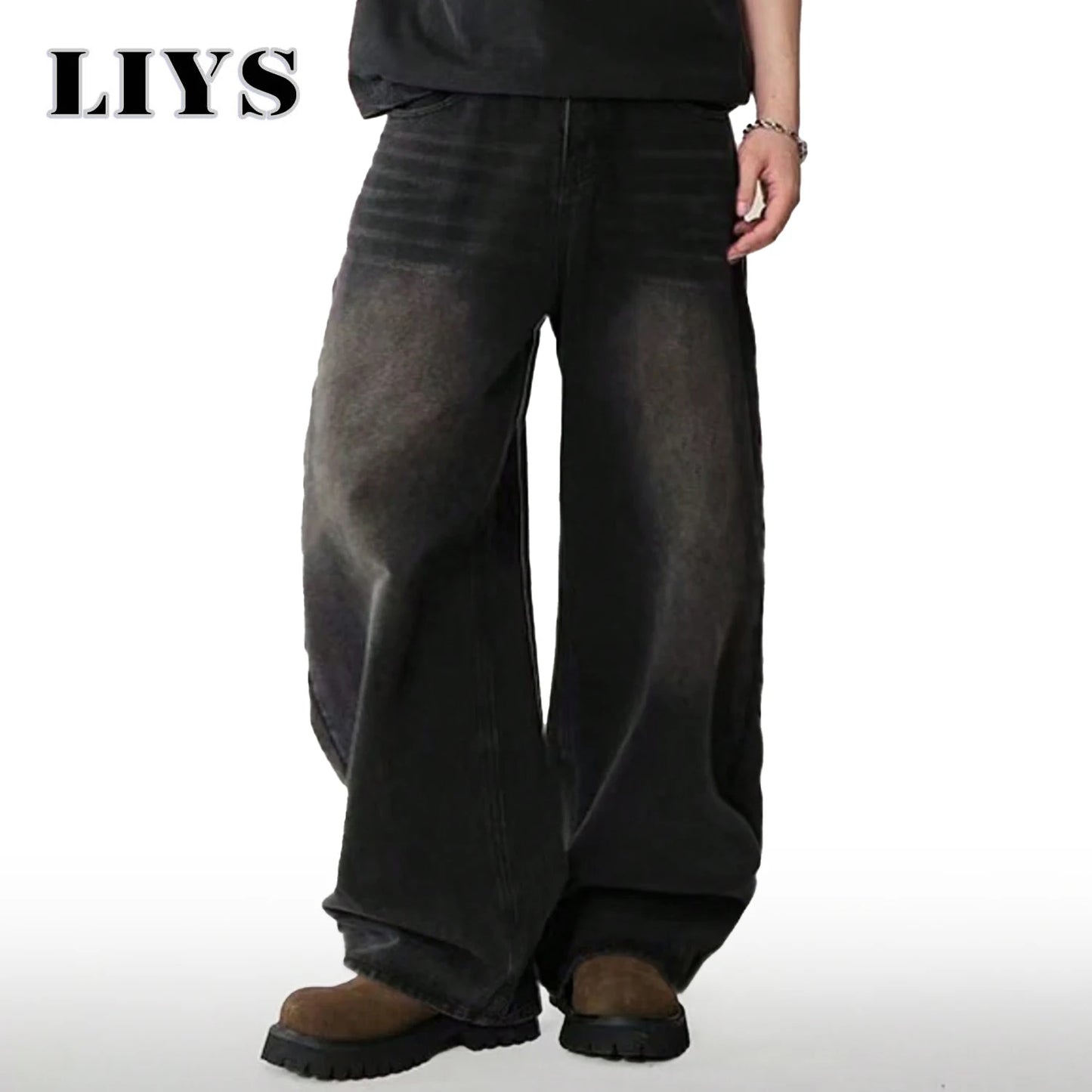 Men's Cotton Wide Leg Jeans