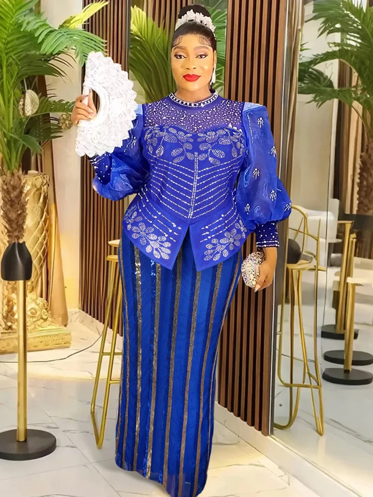 Sequin Dashiki Bodycon Maxi