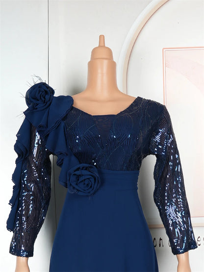 Chiffon Sequin African Abaya