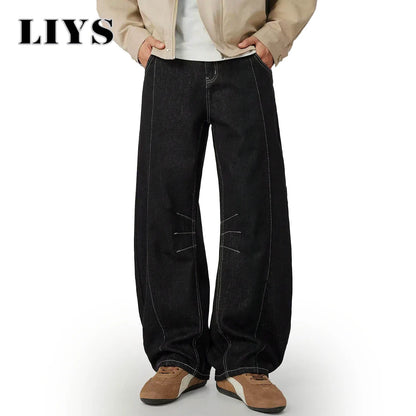 Baggy Wide-Leg Black Denim