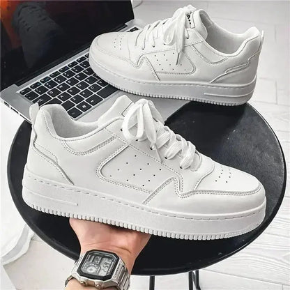 New Aerating Plate Shoes Men's Fashionable All-Matching Platform White Shoes Sports Casual Borad Shoes Fashionable Shoes - Chicchar Fashion
