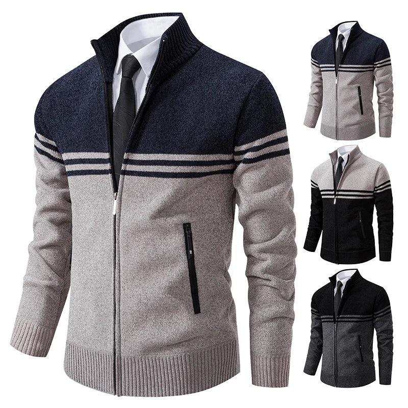 Men's Fleece Zip Stand Collar Chicchar Fashion