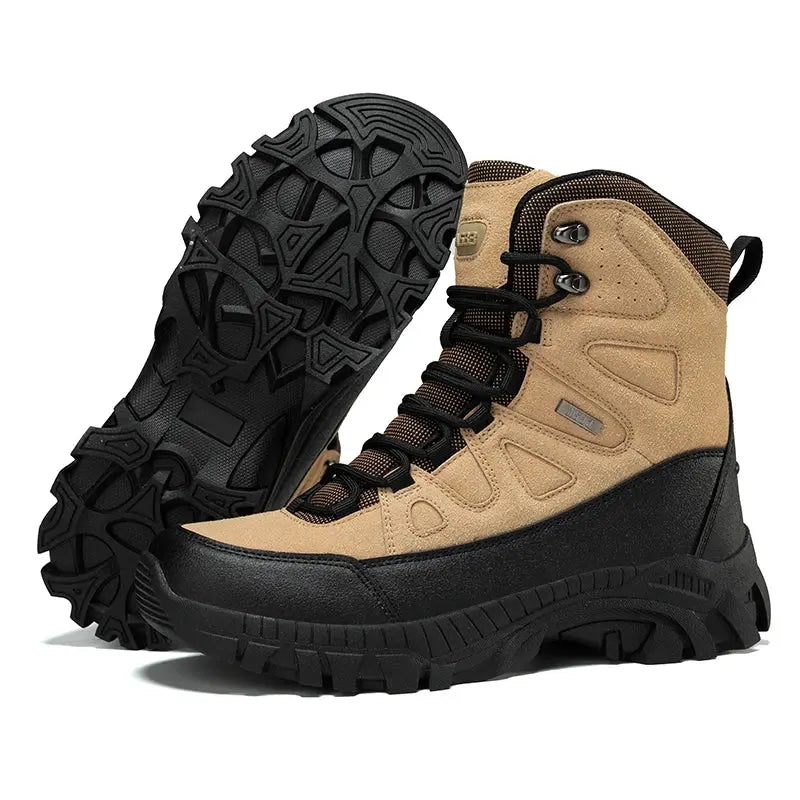CHRLCK Men's Spring Autumn Hunting Tactical Boots Outdoor Waterproof Anti-slip Color-blocking Boots Men Military Hiking Shoes - Chicchar Fashion