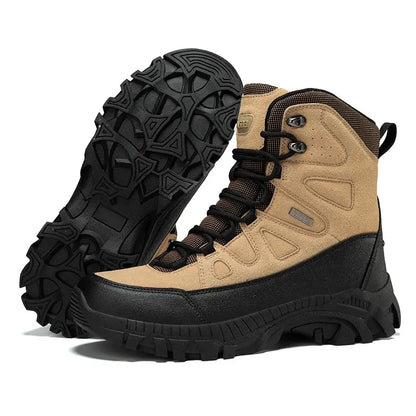 CHRLCK Men's Spring Autumn Hunting Tactical Boots Outdoor Waterproof Anti-slip Color-blocking Boots Men Military Hiking Shoes - Chicchar Fashion