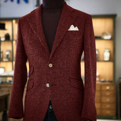 Herringbone Slim Fit Blazer