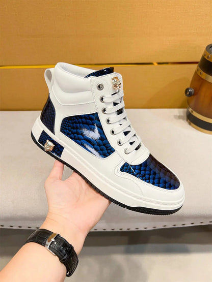 Stylish Leather High-Tops - Chicchar Fashion