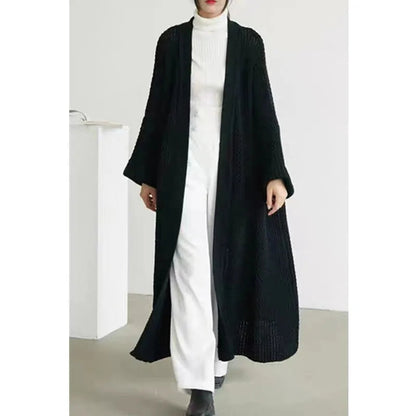 Knitted Long V-Neck Cardigan Chicchar Fashion