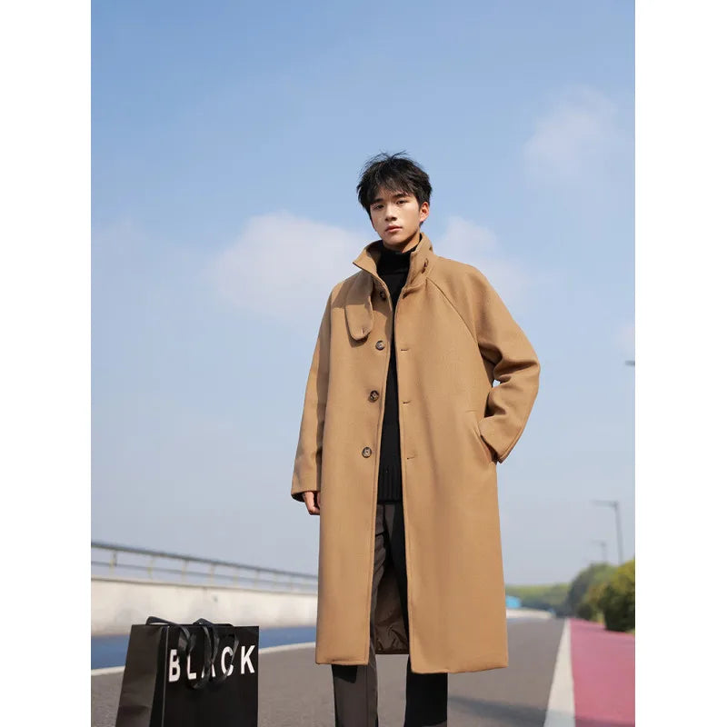 Men's Wool-Look Stand Coat