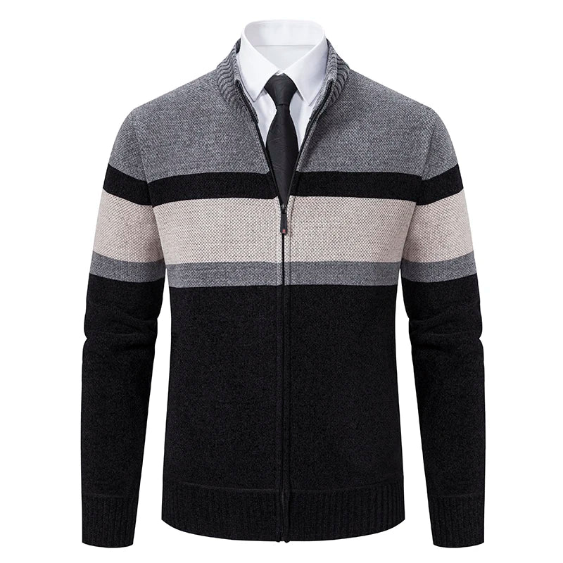 Men's Fleece Zip Stand Collar Chicchar Fashion