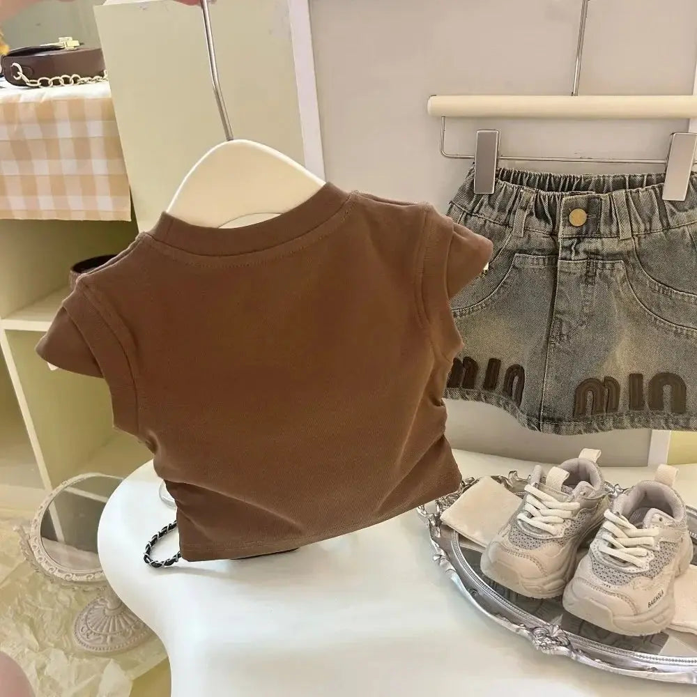 Chic Kids' Denim & Tee Set - Chicchar Fashion