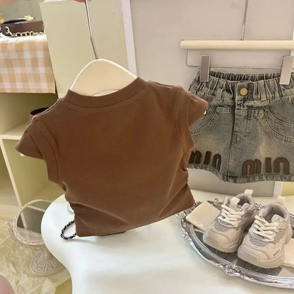 Chic Kids' Denim & Tee Set - Chicchar Fashion