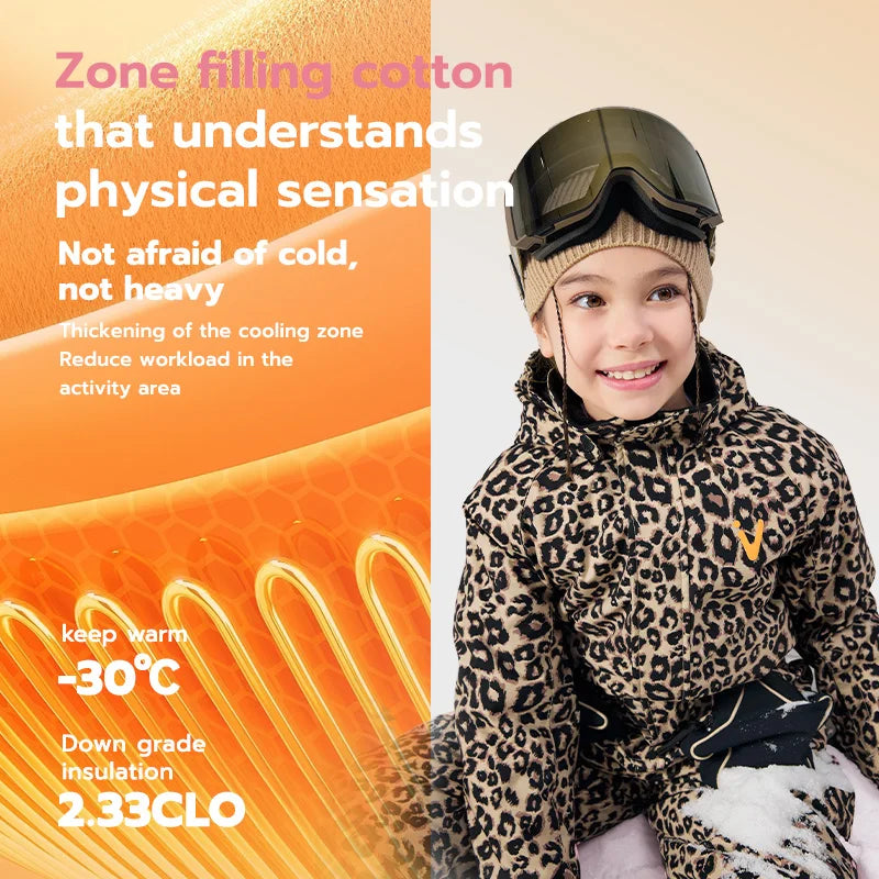 Kids -30°C Waterproof Ski Suit