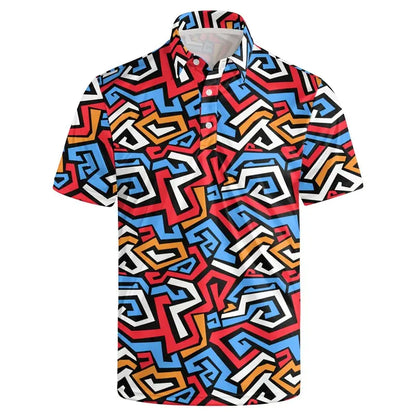 Men's 3D Print Hawaiian Polo Chicchar Fashion