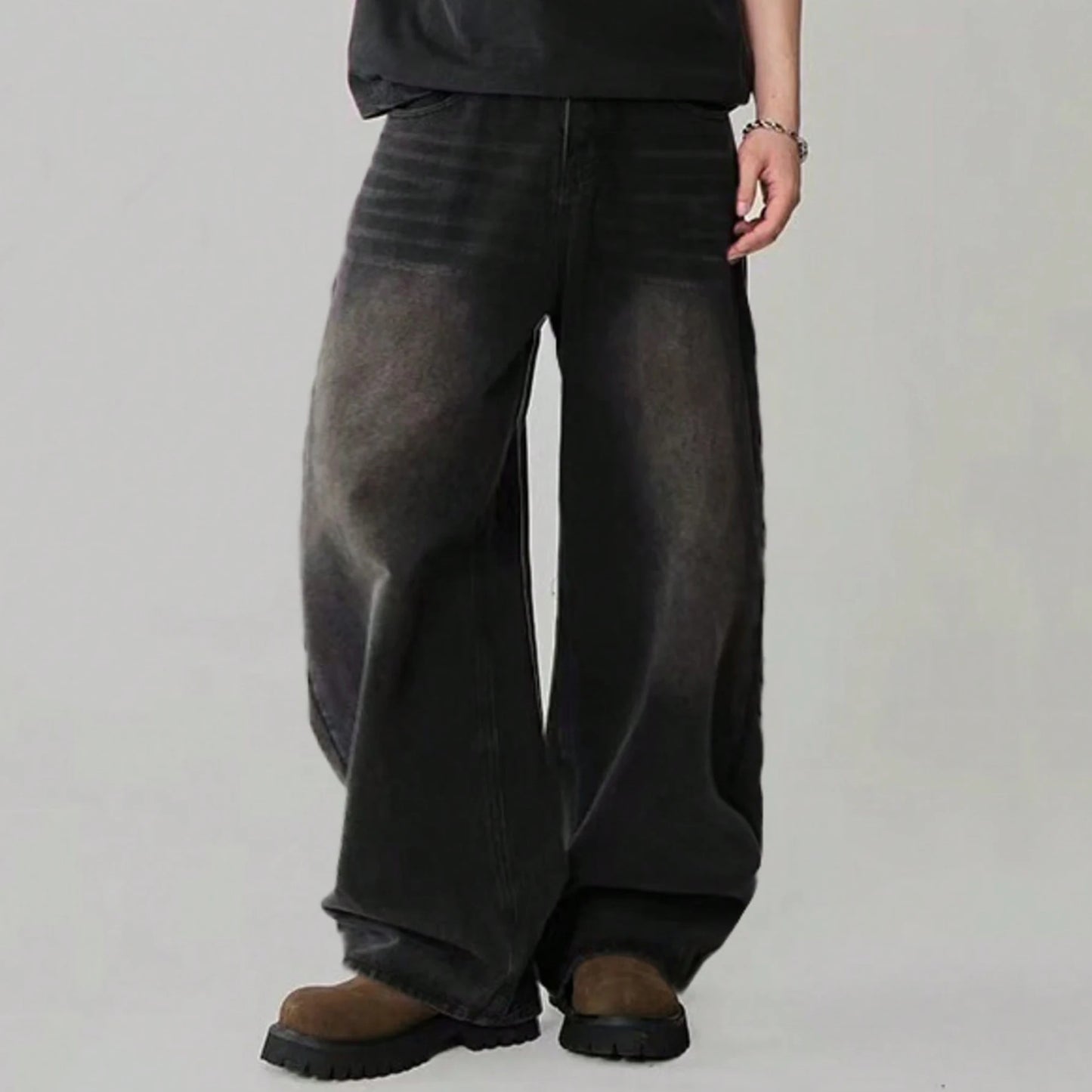 Men's Cotton Wide Leg Jeans