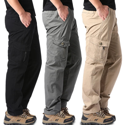 BigFit Multi-Pocket Cotton Cargo Jogger Pants 6XL+