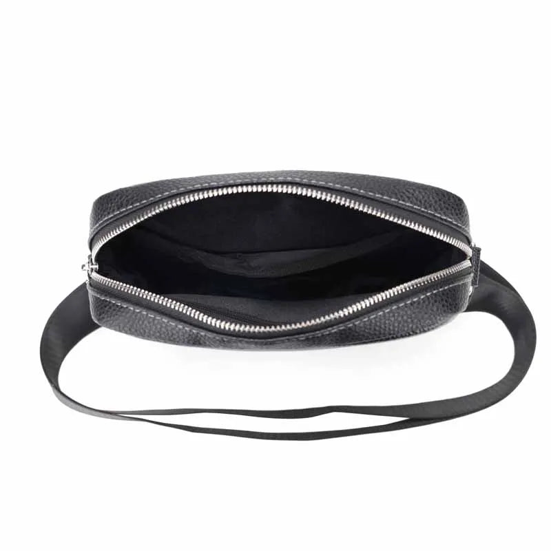 Cowhide genuine leather solid color square men's shoulder bag crossbody bag designer luxury bag messenger bag - Chicchar Fashion