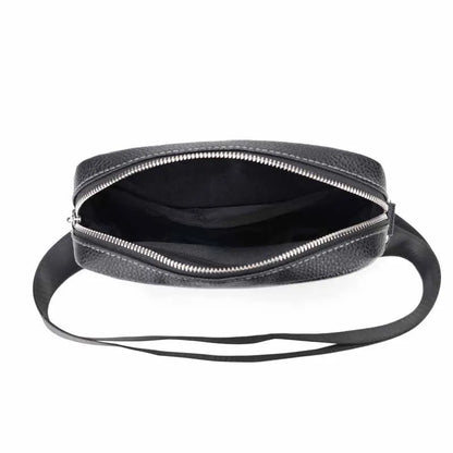 Cowhide genuine leather solid color square men's shoulder bag crossbody bag designer luxury bag messenger bag - Chicchar Fashion