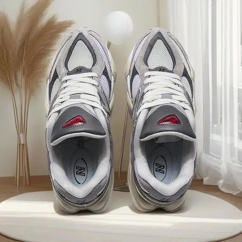 9060 Retro Sneakers: Unisex Couple Type, Autumn Winter Warmth, Suede Mesh versatile - Chicchar Fashion