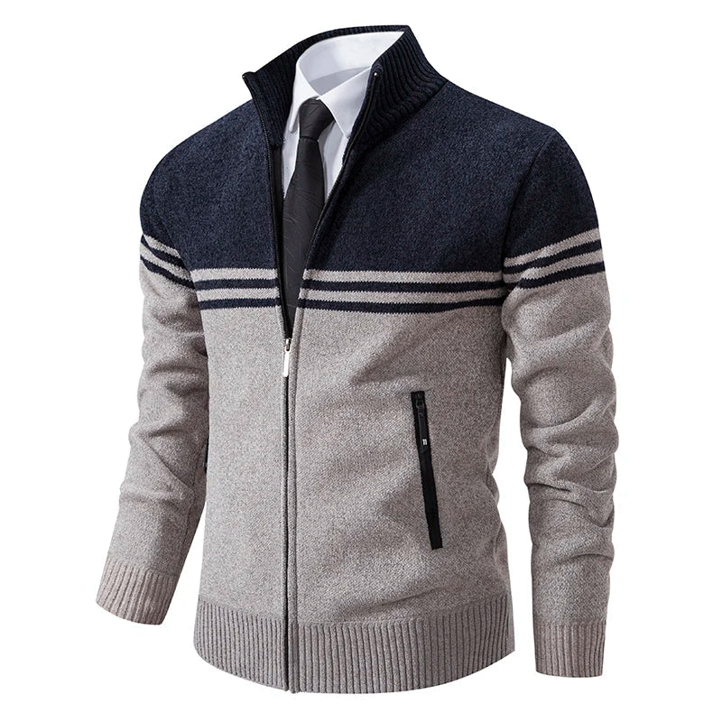 Men's Fleece Zip Stand Collar Chicchar Fashion