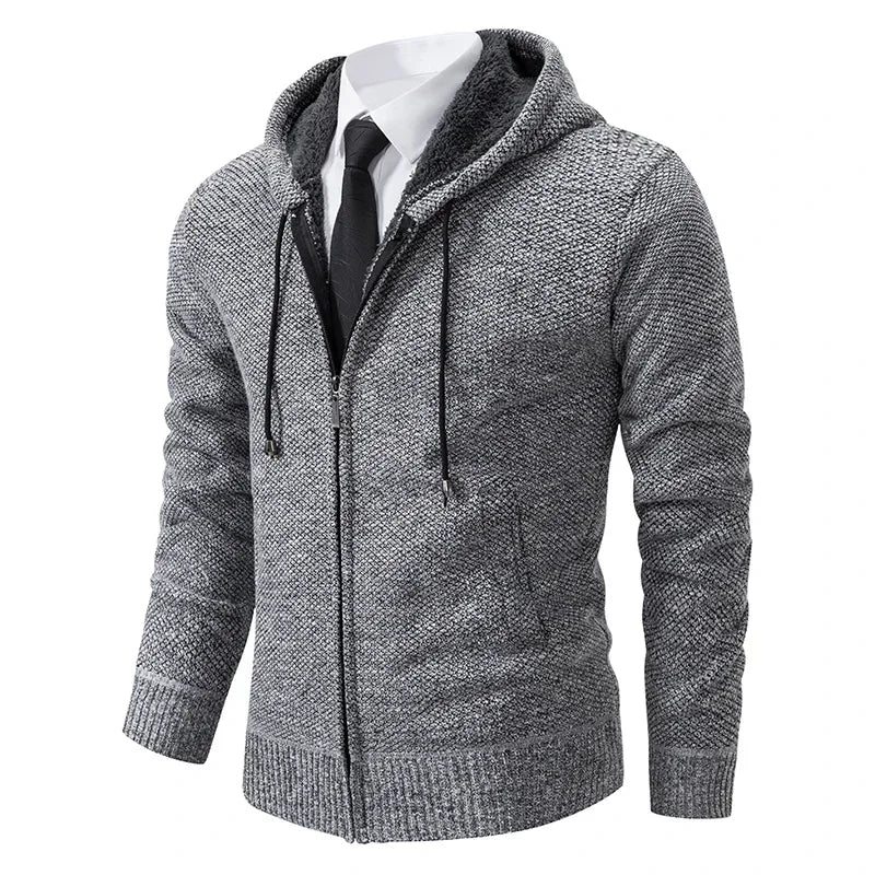 Stand Collar Fleece Cardigan Chicchar Fashion