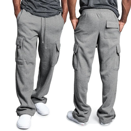 REALXIZICN Men's Multi-Pocket Street Joggers