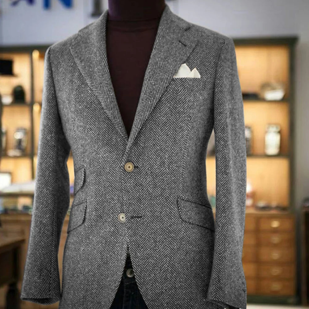 Herringbone Slim Fit Blazer