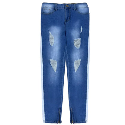 Wide Leg Denim Cargo Jeans