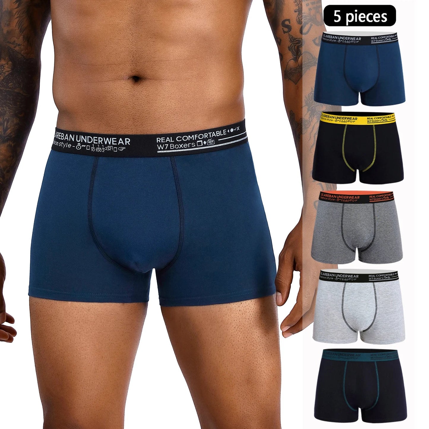 Cotton Boxer 5-Pack Men Chicchar Fashion