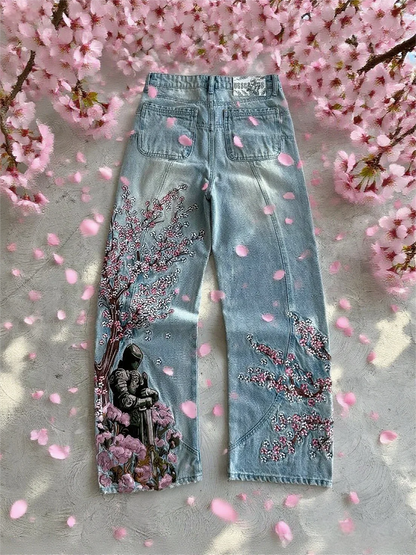 Cherry Blossom Denim Jeans