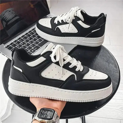 New Aerating Plate Shoes Men's Fashionable All-Matching Platform White Shoes Sports Casual Borad Shoes Fashionable Shoes - Chicchar Fashion