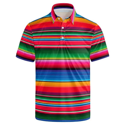 Men's 3D Print Hawaiian Polo Chicchar Fashion
