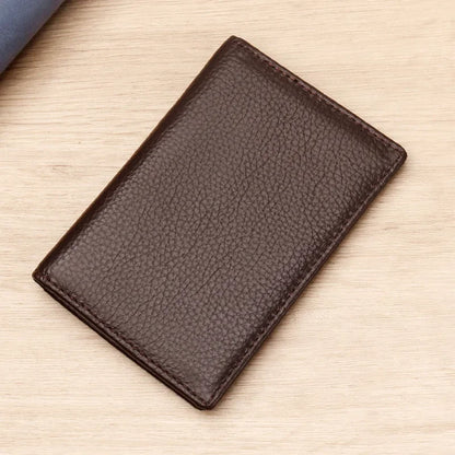LuxeGuard: Men's Custom RFID Leather Wallet