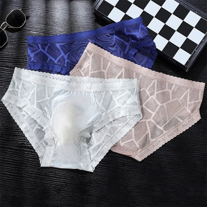 Low Waist Ice Silk Men Briefs Chicchar Fashion