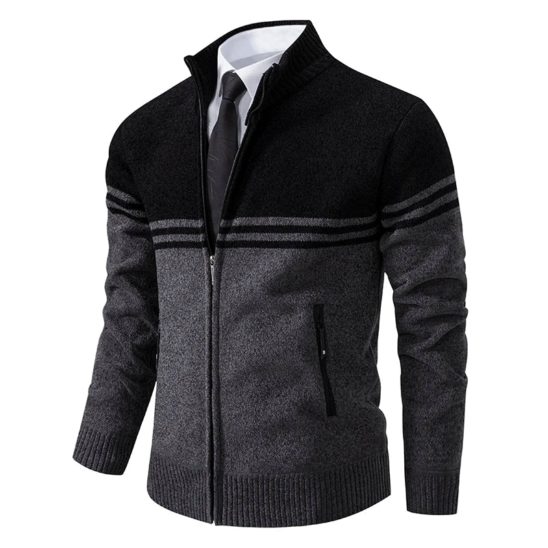 Men's Fleece Zip Stand Collar Chicchar Fashion